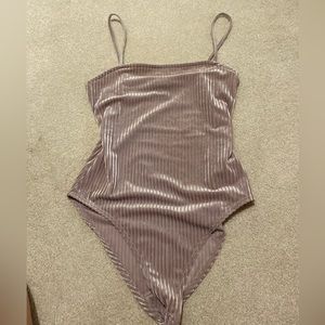 Forever 21 velvet purple bodysuit